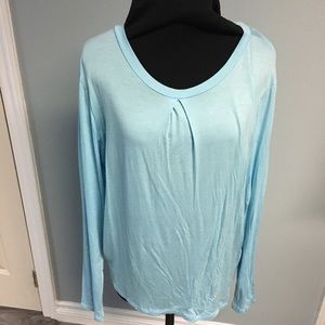 Lock & Love Premium Long Sleeve Pale Blue Top NWT